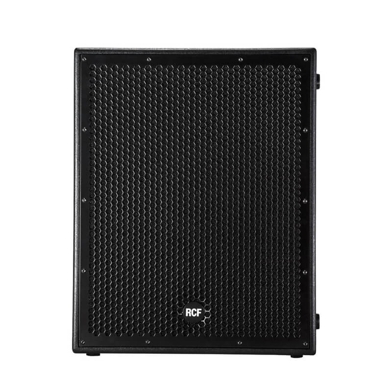 Front view of the RCF SUB8004AS Active High-Power Subwoofer