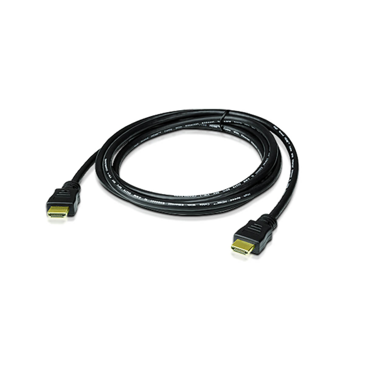 Black 3m HDMI Cable 4k on a white background