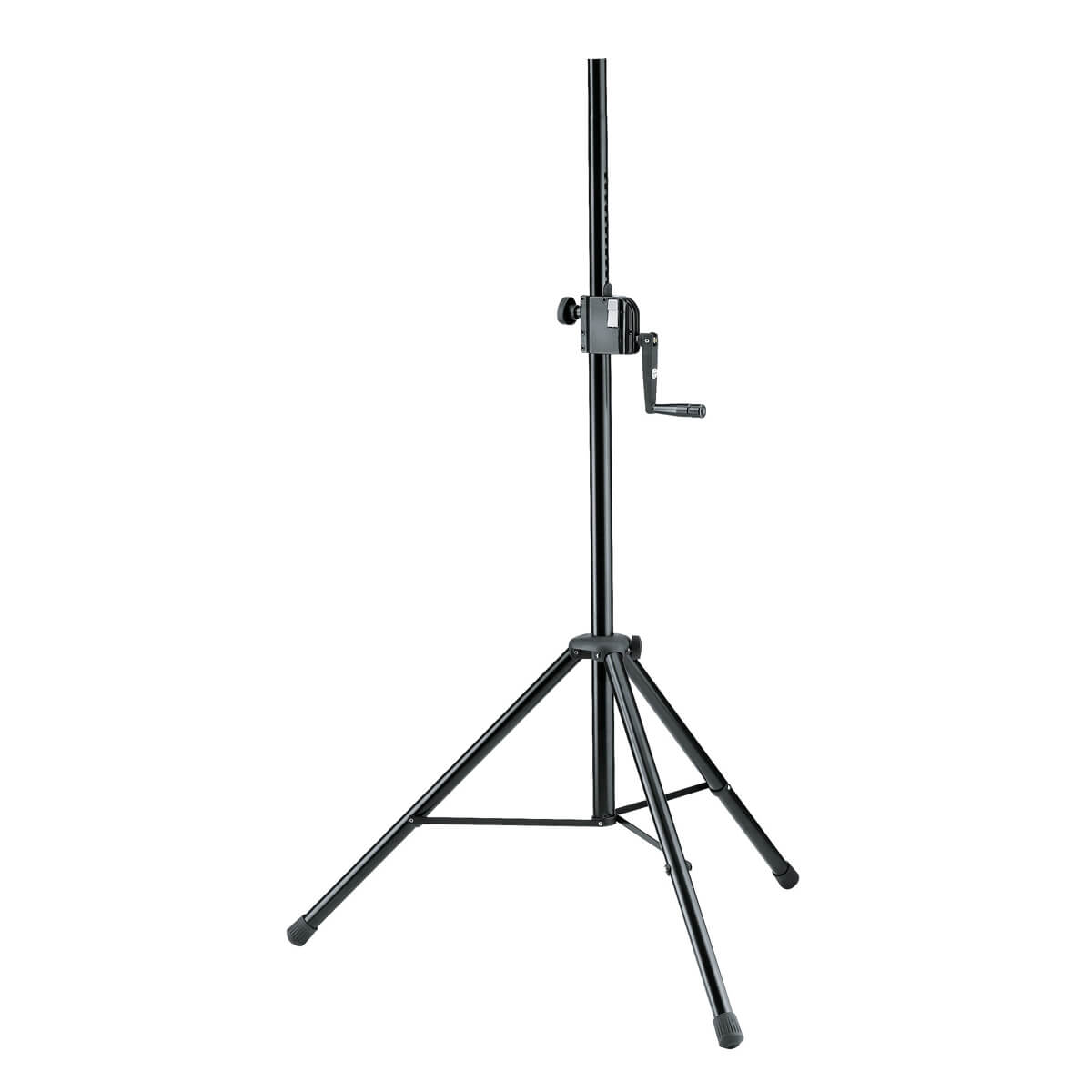 Angled view of the K&M Premium 21302 Speaker Stand