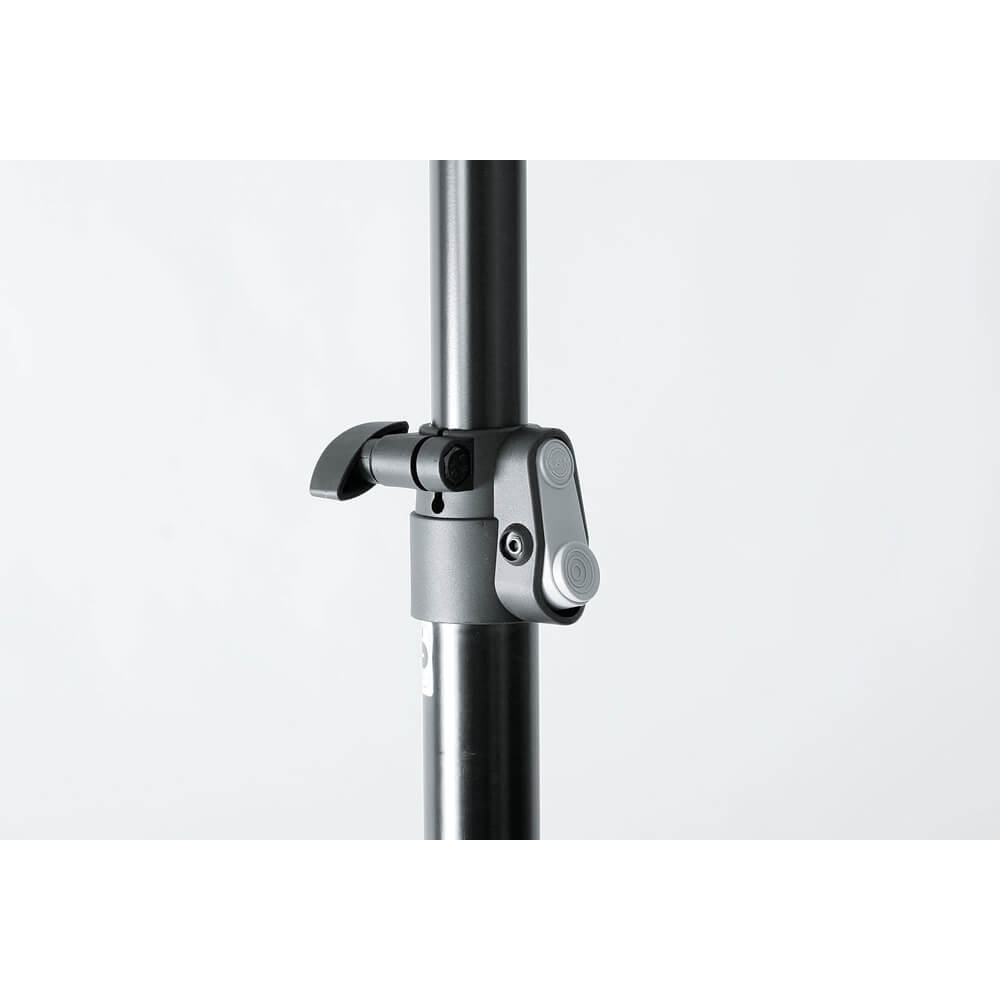 Close-up view of the König & Meyer Standard Speaker Stand - 21435 clamp