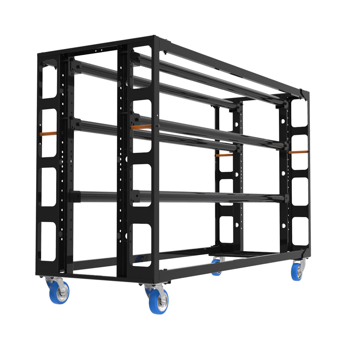 Right angled view of the Lighting Meat Rack