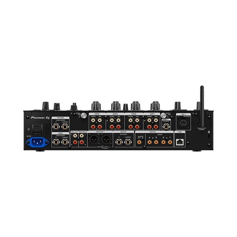 Connection panel of the Pioneer DJM A9 4-channel Professional DJ Mixer