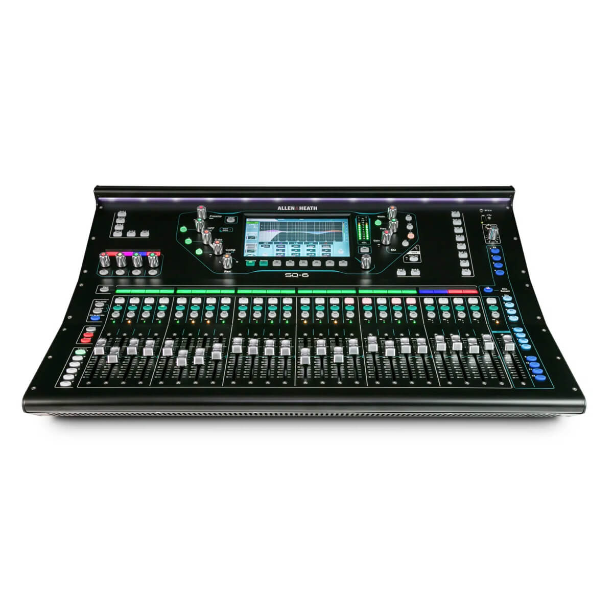 Front view of the A&H SQ6 Sound Mixer 48 Channel