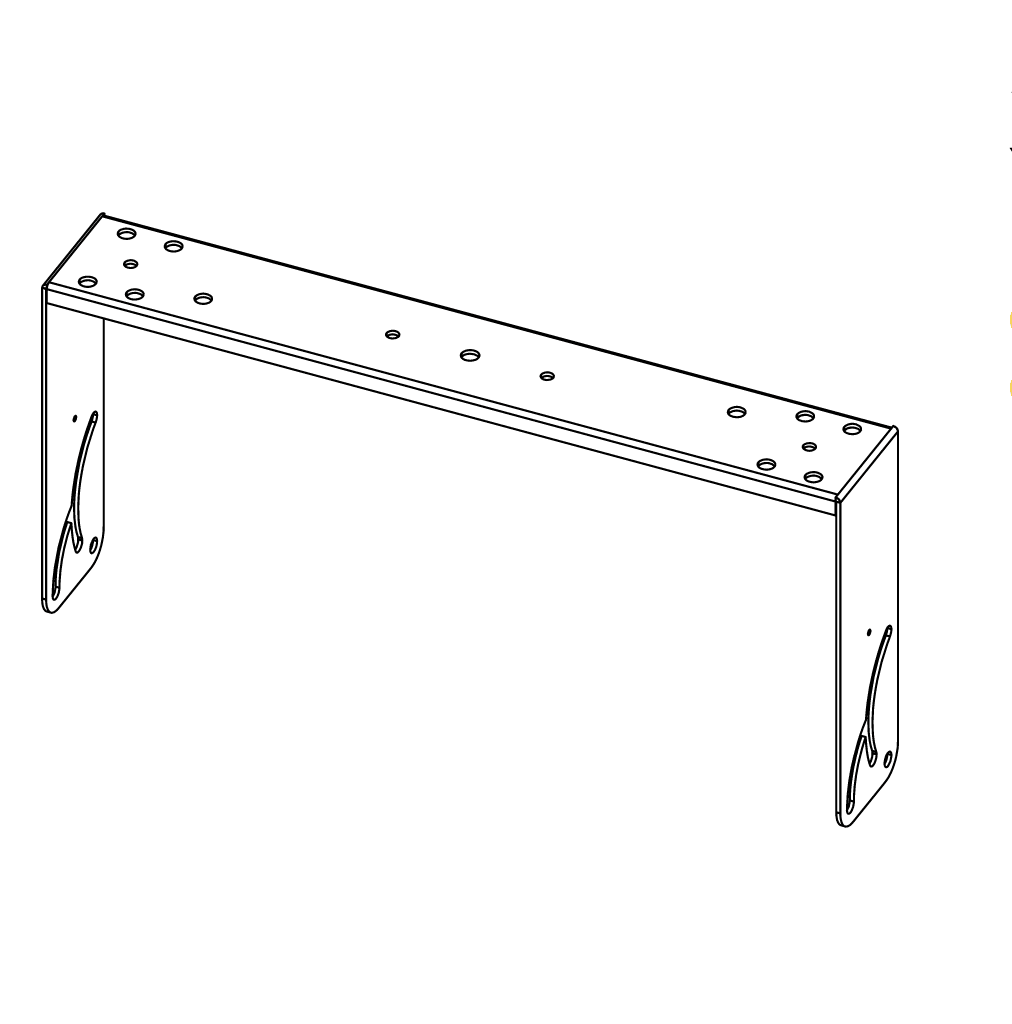 d&b Horizontal Bracket angled view illustration
