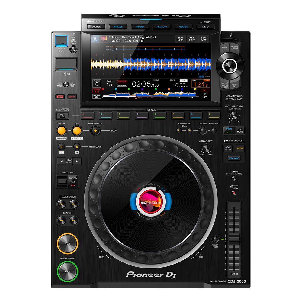 Front view of the Pioneer CDJ-3000 Professional DJ Multi Player